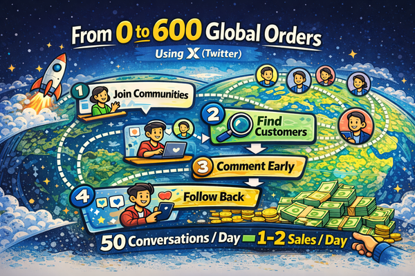 From 0 to 600 Global Orders: How I Sell My Product Using X (Twitter)